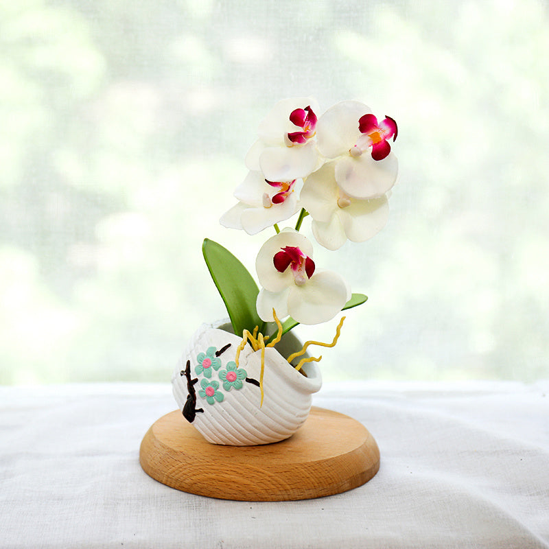 Plant With Pots TV Cabinet Office Desk Artificial Flowers Ornament Decoration