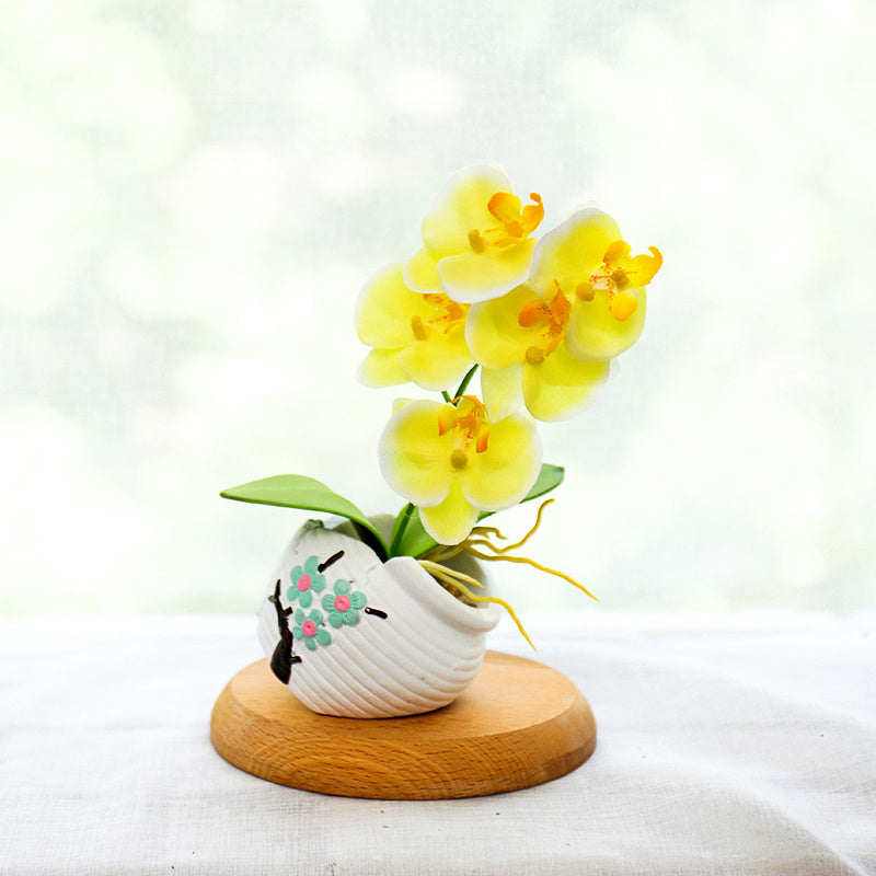 Plant With Pots TV Cabinet Office Desk Artificial Flowers Ornament Decoration