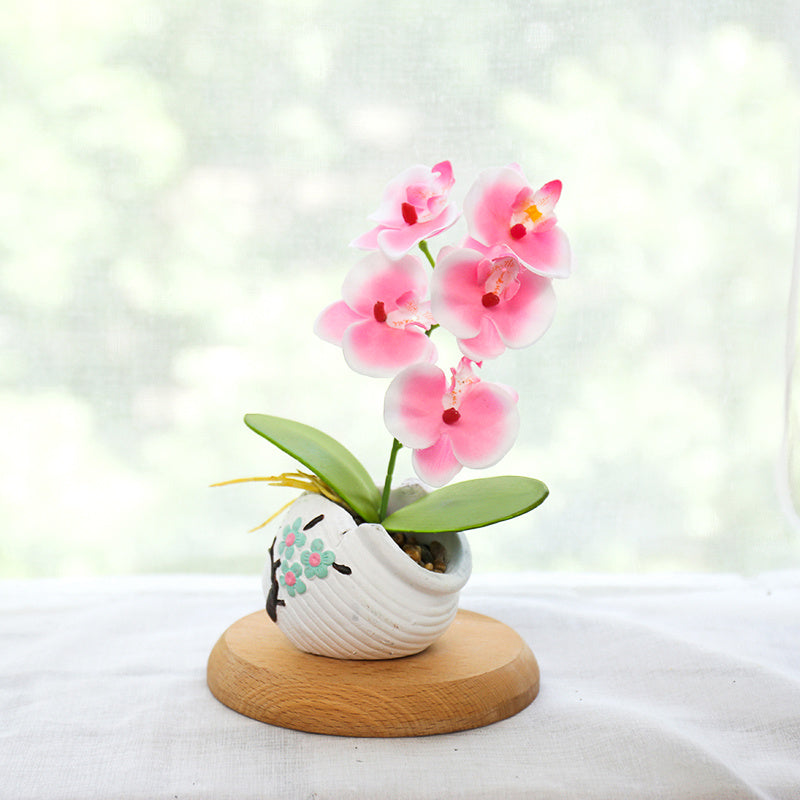 Plant With Pots TV Cabinet Office Desk Artificial Flowers Ornament Decoration