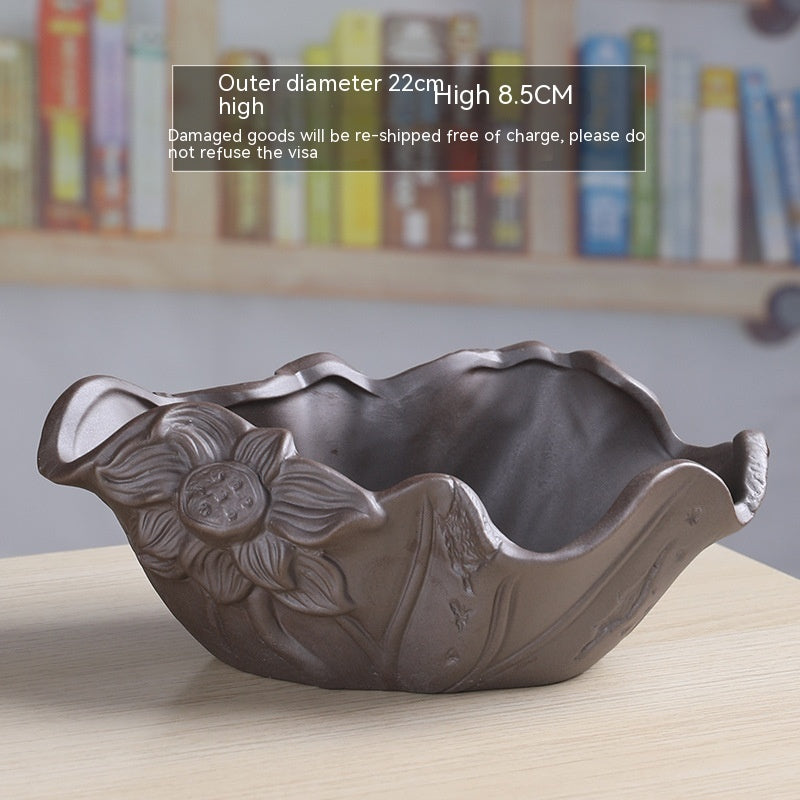 Creative Ceramic Retro Purple Sand For Succulent Flower Pots