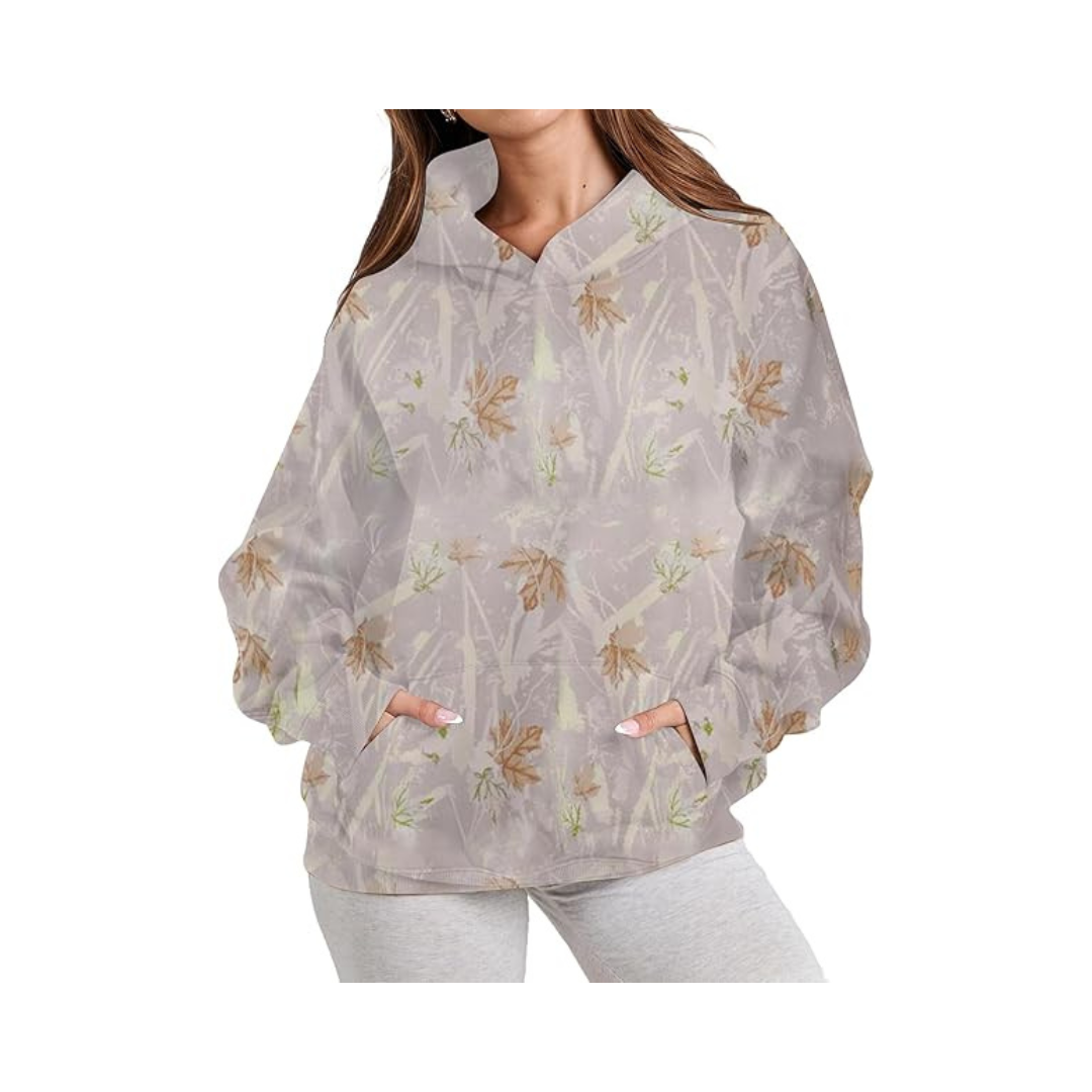 Pexaly Oversized Leopard Print Hoodie for Women