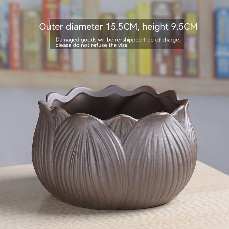 Creative Ceramic Retro Purple Sand For Succulent Flower Pots
