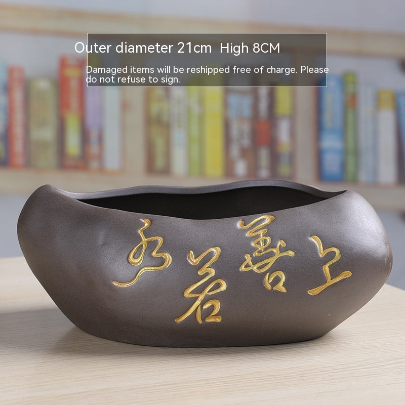 Creative Ceramic Retro Purple Sand For Succulent Flower Pots