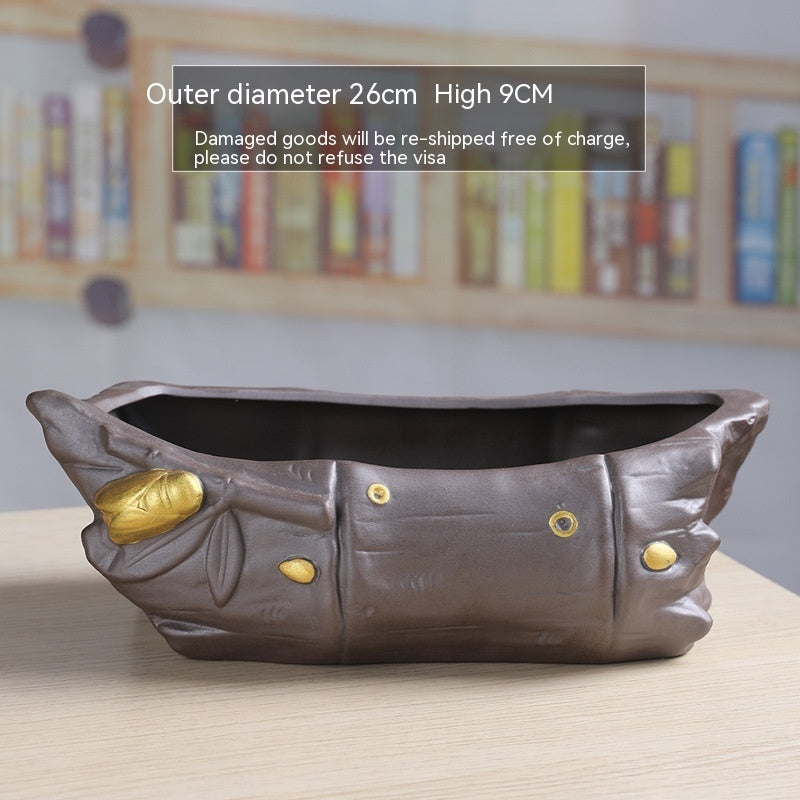 Creative Ceramic Retro Purple Sand For Succulent Flower Pots